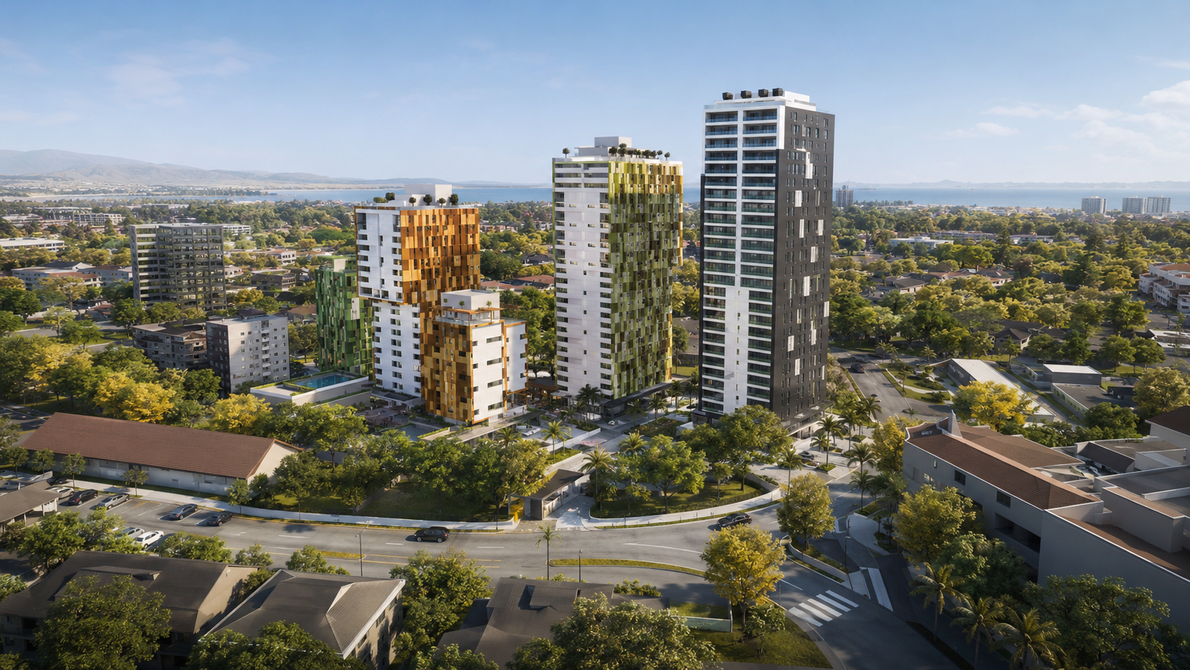 Echo Tower full exterior cladding